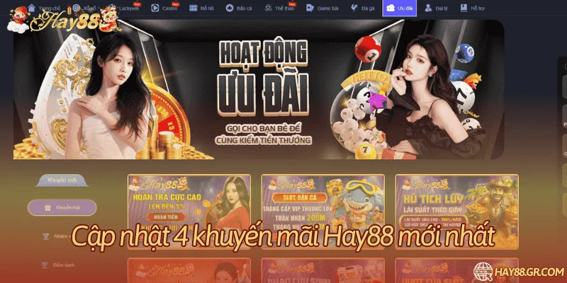 Top 4 chương trình khuyến mãi Hay88 hot nhất