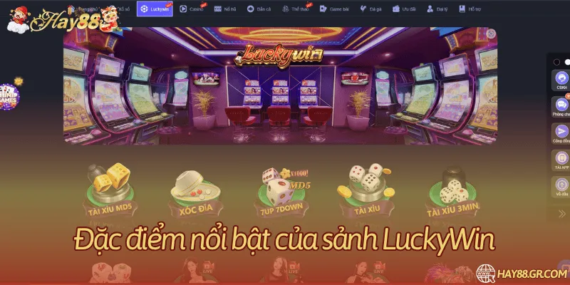 Đặc điểm nổi bật của sảnh LuckyWin